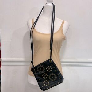 Nine W. leather beaded handbag